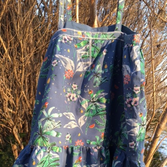 Delightful, NWOT, Gap, Sundress with Birds, fruit, palms, & flowers 18-24 mnths. - Picture 5 of 5